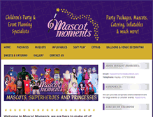 Tablet Screenshot of mascotmoments.com